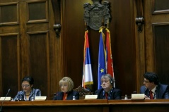 3 March 2012 National Assembly Speaker Prof. Dr Slavica Djukic Dejanovic at the opening of the conference of the Regional Network of Parliamentary Committees for Economy and Finance of the Western Balkan Countries